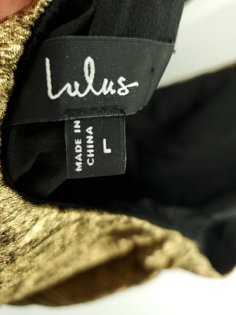 Lulus Gelsey Gold Lurex Pleated Halter Shift Maxi Dress L - Picture 6 of 16